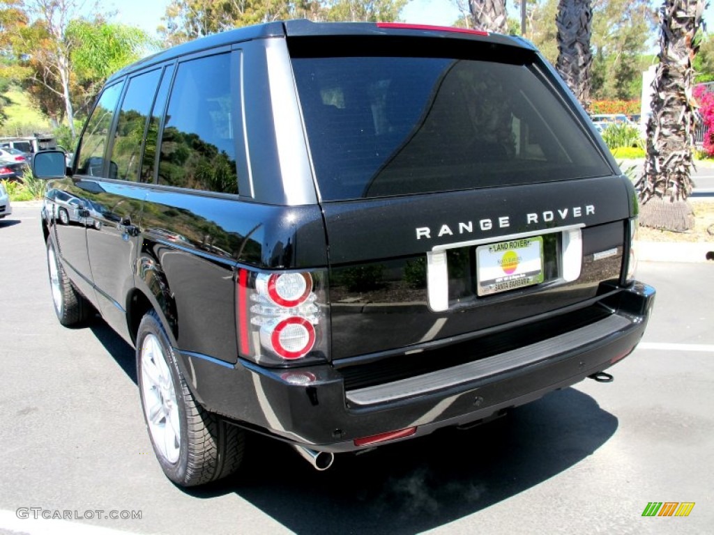 2012 Range Rover Supercharged - Santorini Black Metallic / Parchment photo #3