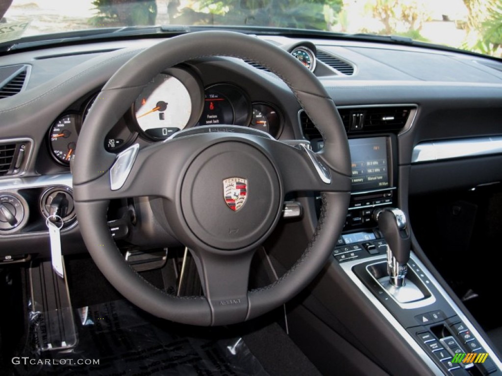 2012 Porsche New 911 Carrera S Coupe Black Steering Wheel Photo #65505482