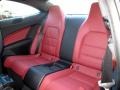 2012 Mercedes-Benz C Red Interior Rear Seat Photo