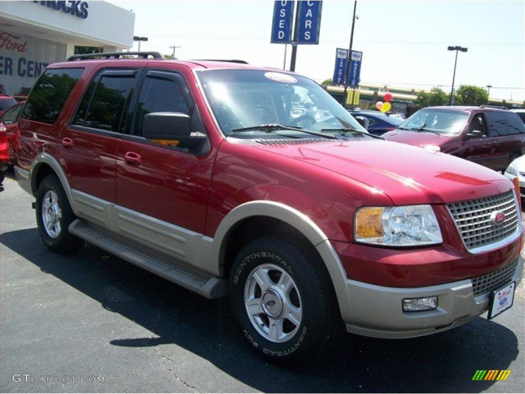 2003 Expedition XLT - Laser Red Tinted Metallic / Medium Parchment photo #1