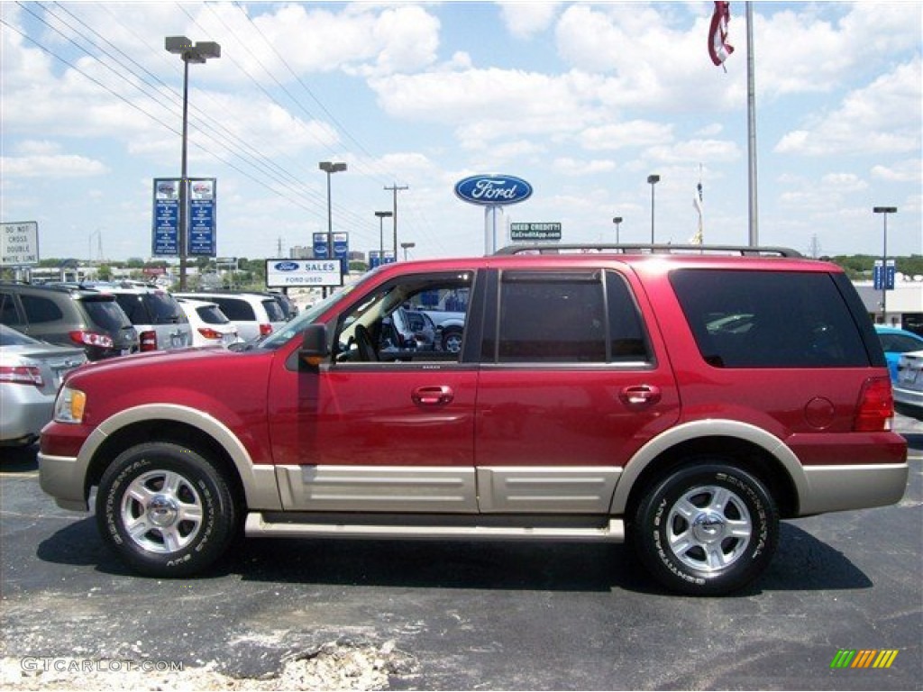 2003 Expedition XLT - Laser Red Tinted Metallic / Medium Parchment photo #23