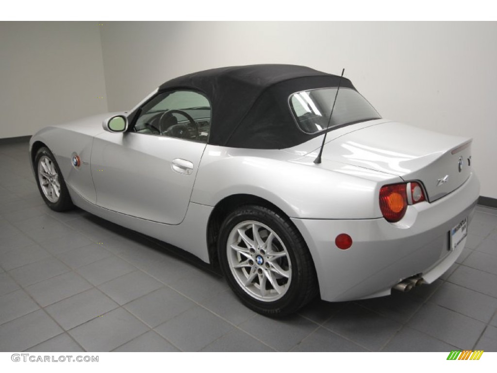 2003 Z4 2.5i Roadster - Titanium Silver Metallic / Black photo #5