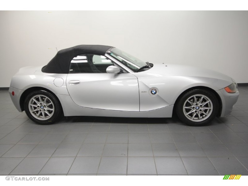2003 Z4 2.5i Roadster - Titanium Silver Metallic / Black photo #8