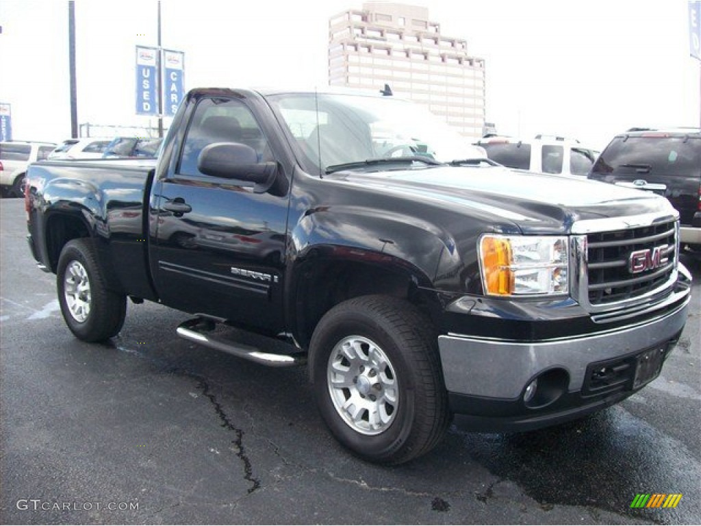 2008 Sierra 1500 SLE Regular Cab - Onyx Black / Ebony photo #1