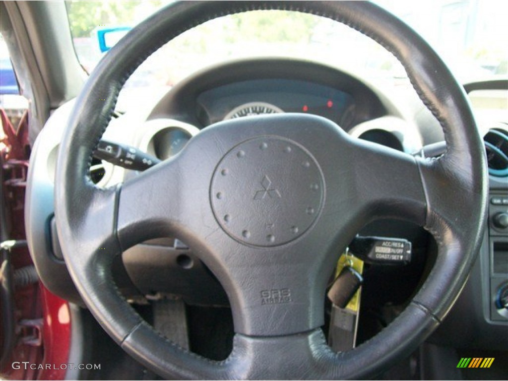 2004 Mitsubishi Eclipse GS Coupe Sand Blast Steering Wheel Photo #65509454