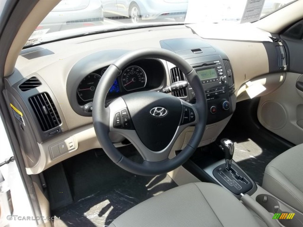 2012 Elantra SE Touring - Polar White / Beige photo #12