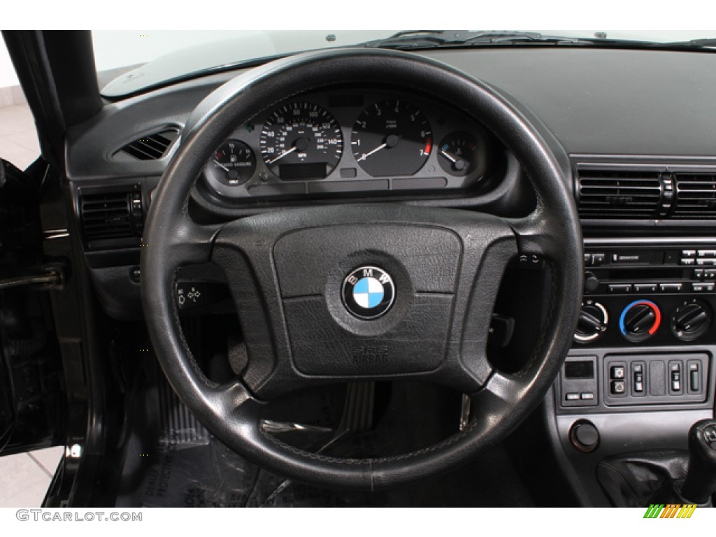 1996 BMW Z3 1.9 Roadster Black Steering Wheel Photo #65511593