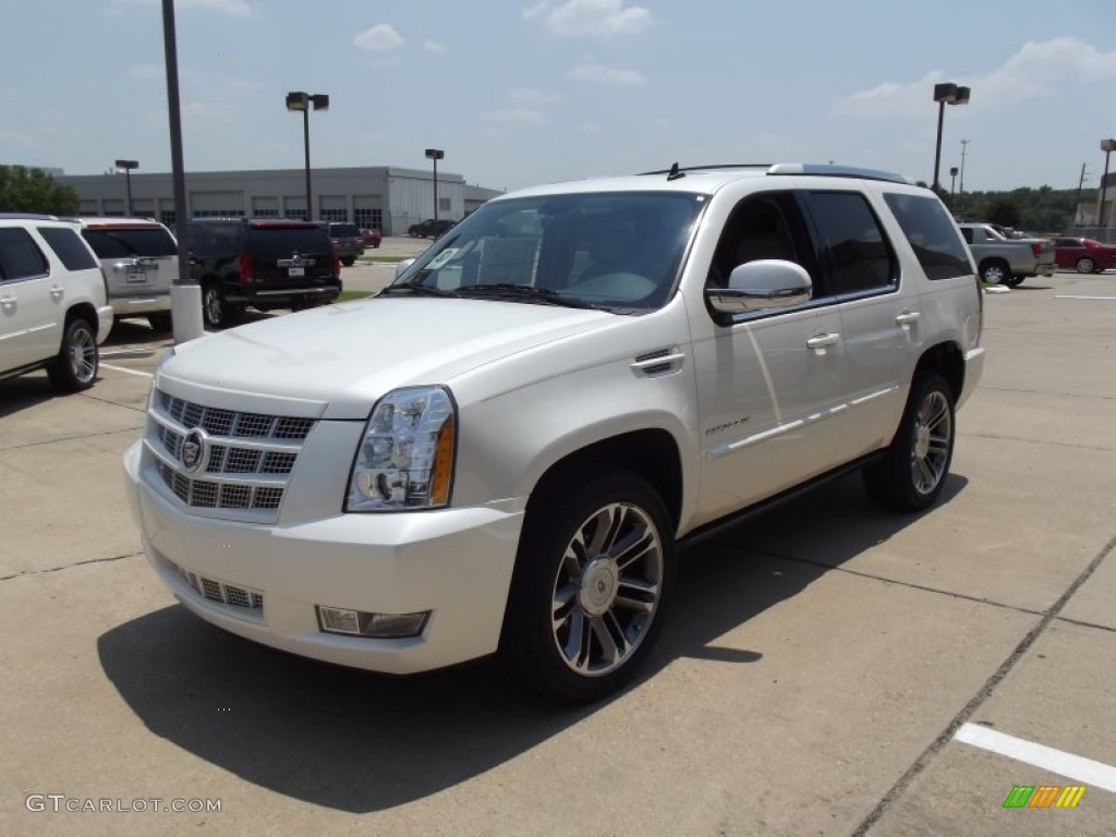 2012 Escalade Premium AWD - White Diamond Tricoat / Cashmere/Cocoa photo #1