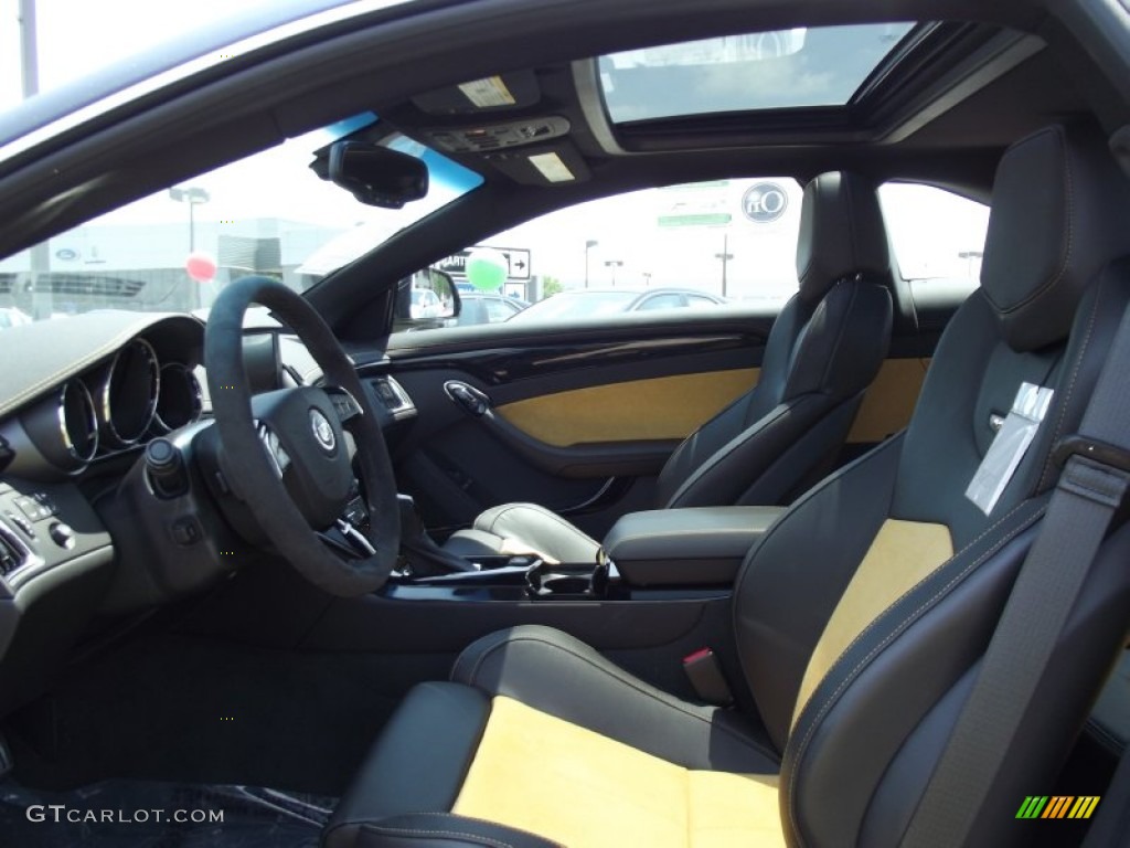 Ebony/Saffron Interior 2012 Cadillac CTS -V Coupe Photo #65512979