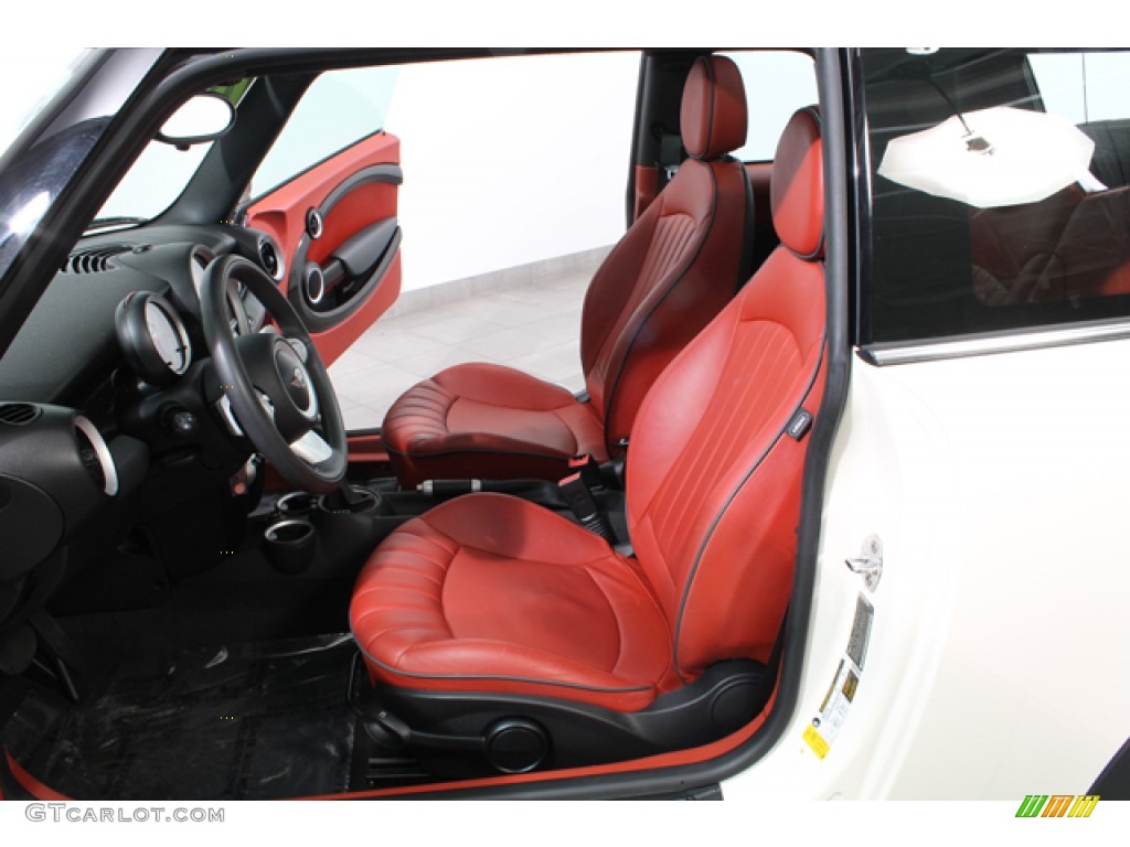 Lounge Redwood Red Leather Interior 2009 Mini Cooper Hardtop Photo #65513440