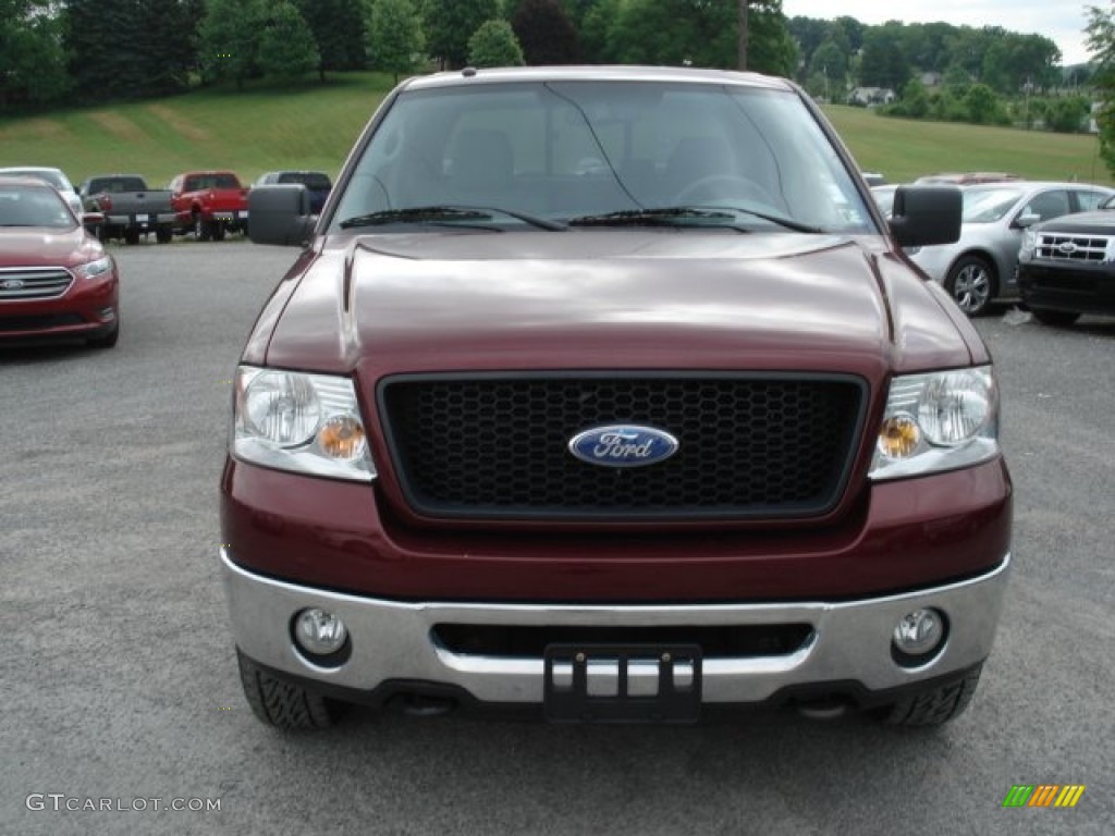 2006 F150 XLT SuperCrew 4x4 - Dark Toreador Red Metallic / Medium/Dark Flint photo #3