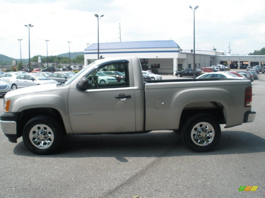 2008 Sierra 1500 Work Truck Regular Cab - Silver Birch Metallic / Dark Titanium photo #10