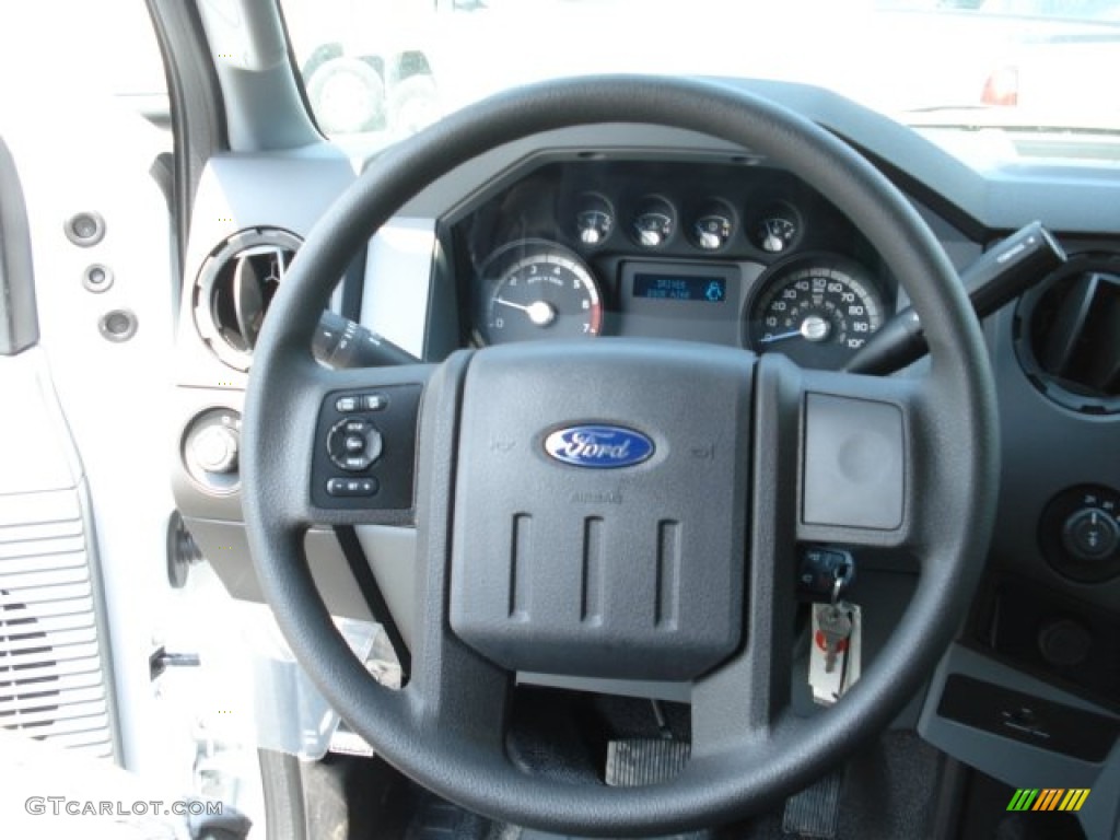 2012 Ford F350 Super Duty XL SuperCab 4x4 Commercial Steel Steering Wheel Photo #65517182