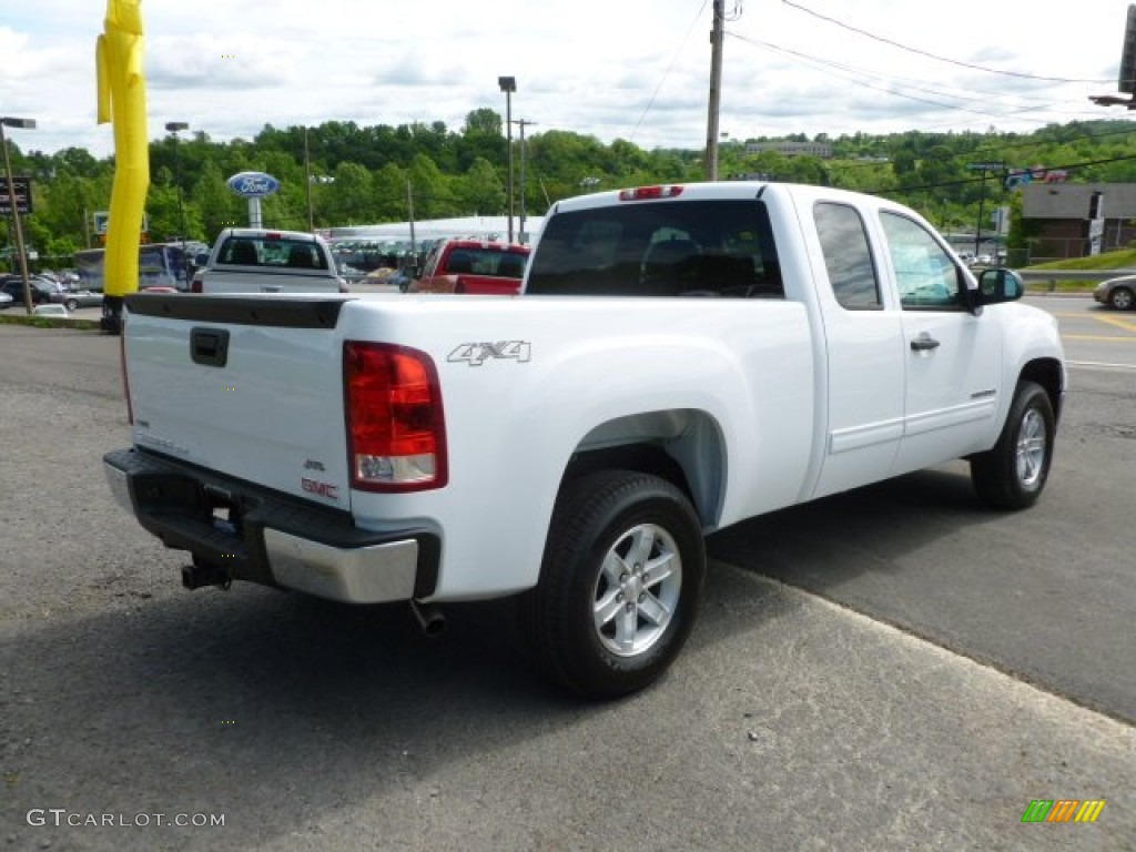 2012 Sierra 1500 SLE Extended Cab 4x4 - Summit White / Ebony photo #7