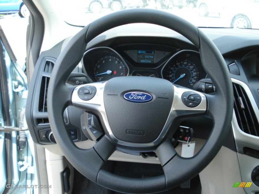 2012 Focus SE Sedan - Frosted Glass Metallic / Stone photo #18