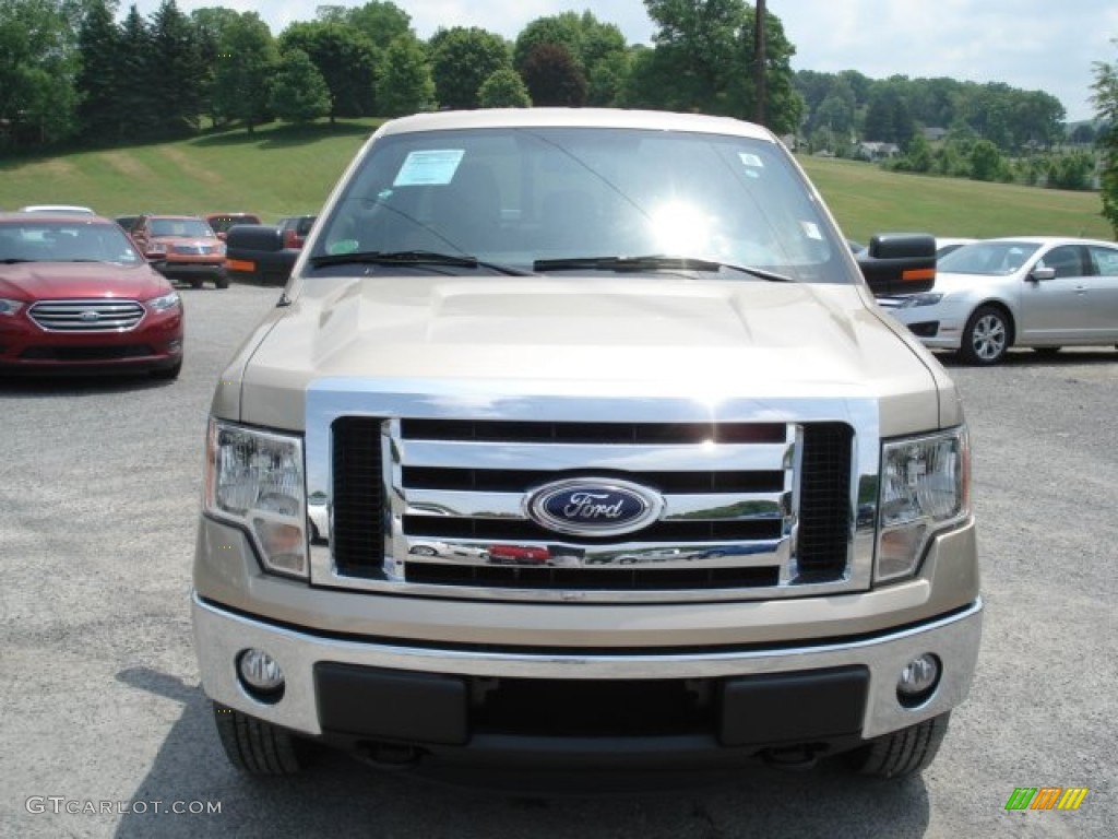 2012 F150 XLT SuperCab 4x4 - Pale Adobe Metallic / Pale Adobe photo #3