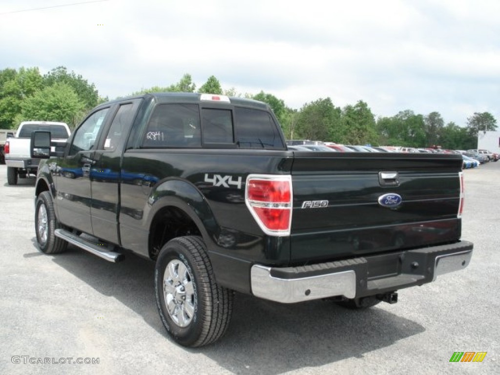 2012 F150 XLT SuperCab 4x4 - Green Gem Metallic / Steel Gray photo #6