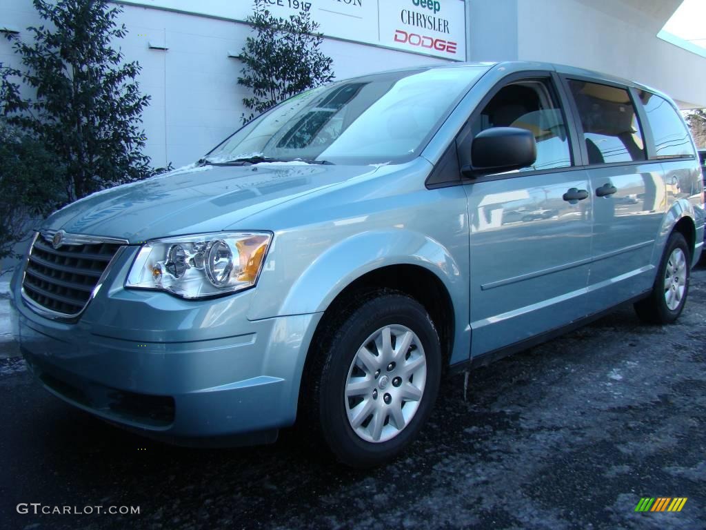 2008 Town & Country LX - Clearwater Blue Pearlcoat / Medium Pebble Beige/Cream photo #2
