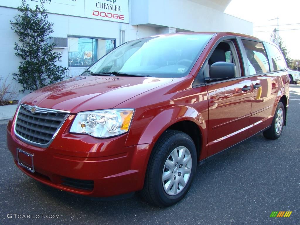 2008 Town & Country LX - Inferno Red Crystal Pearlcoat / Medium Slate Gray/Light Shale photo #2