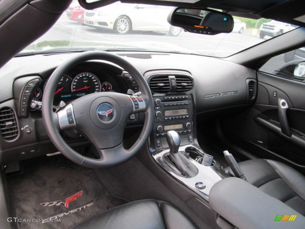 2010 Chevrolet Corvette Coupe Ebony Black Dashboard Photo #65521250