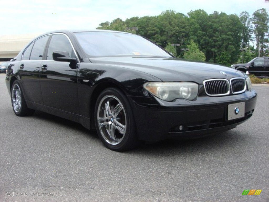 2002 7 Series 745i Sedan - Jet Black / Beige III photo #1