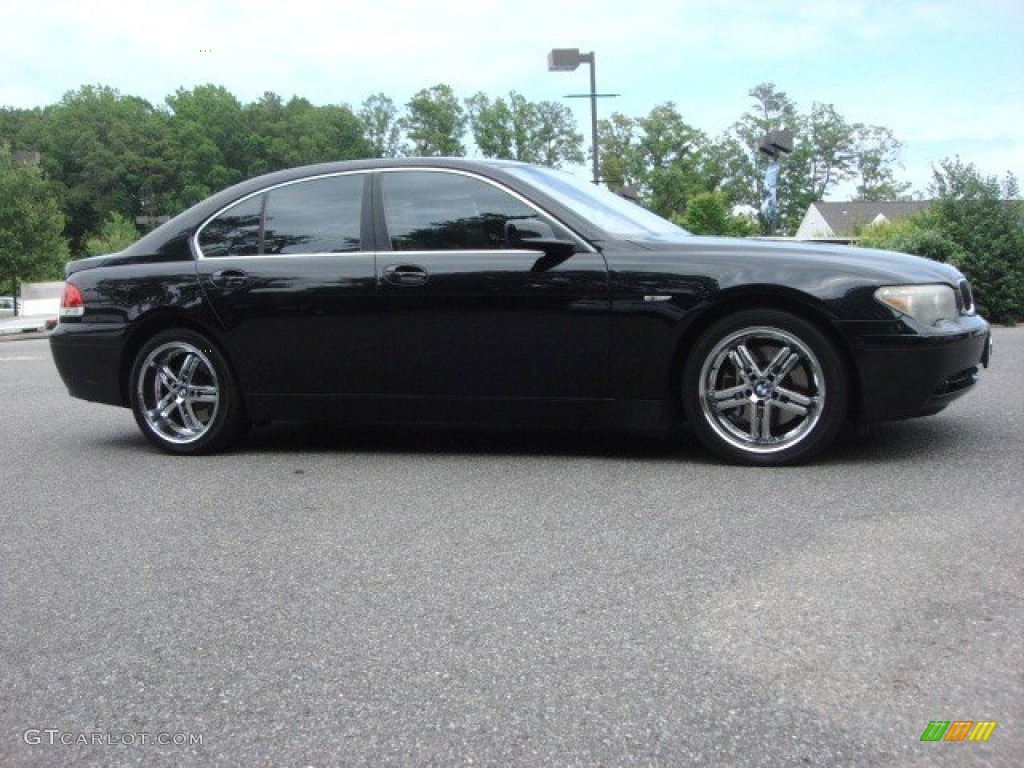 2002 7 Series 745i Sedan - Jet Black / Beige III photo #2