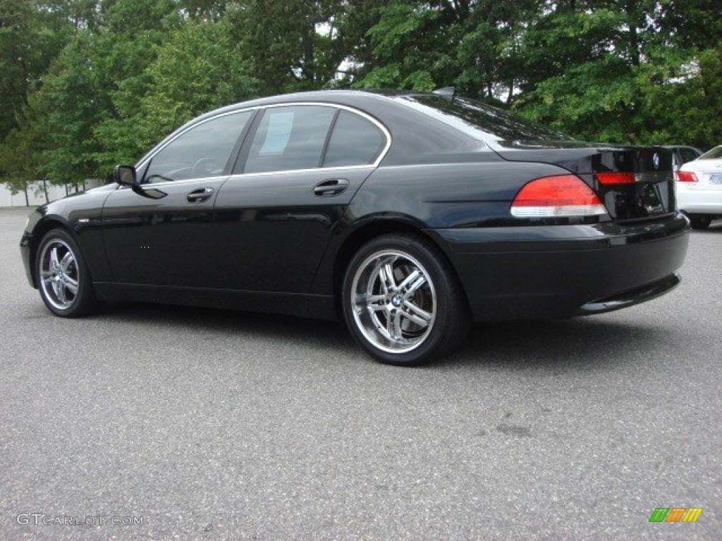 2002 7 Series 745i Sedan - Jet Black / Beige III photo #5