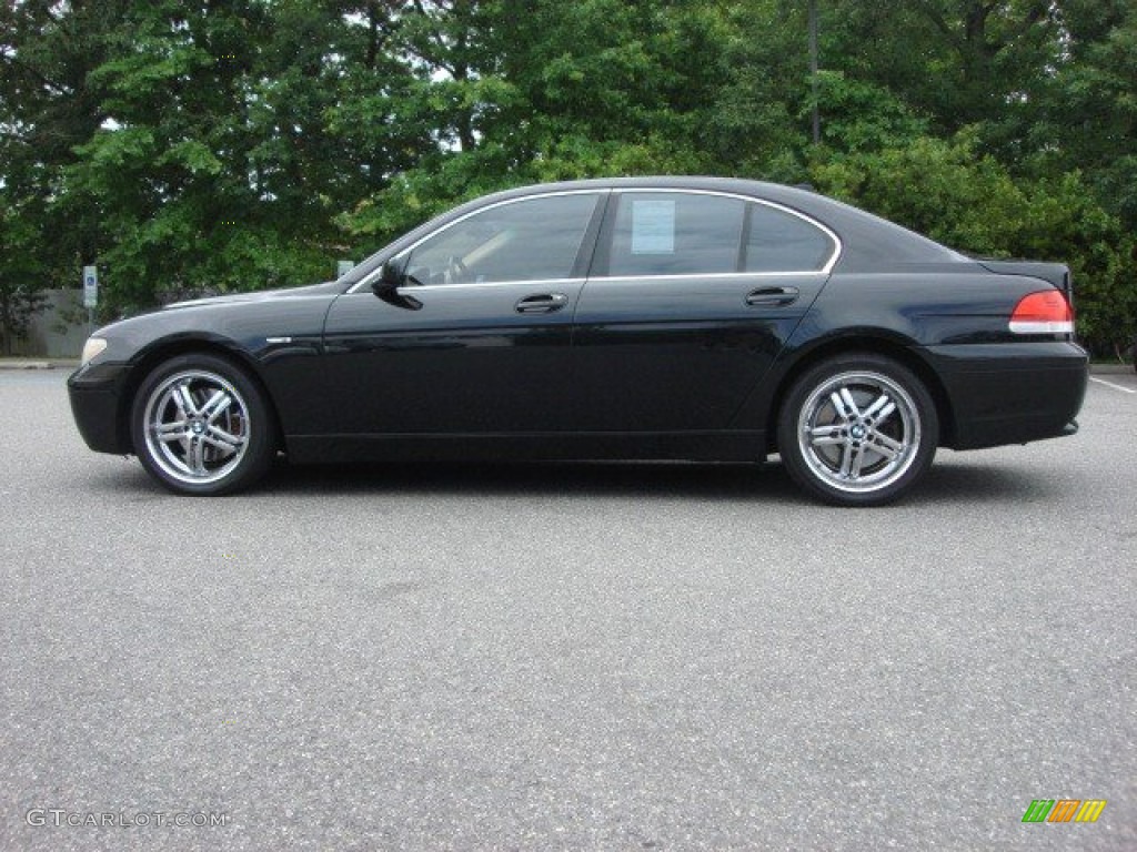 2002 7 Series 745i Sedan - Jet Black / Beige III photo #6