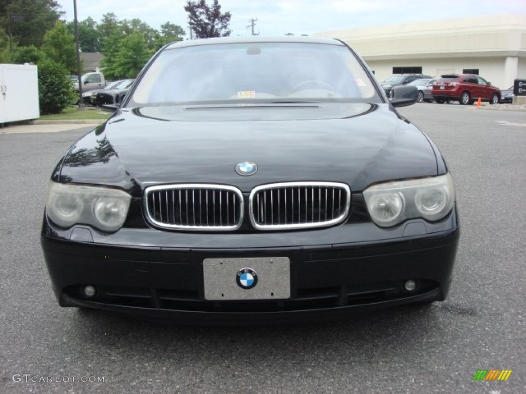 2002 7 Series 745i Sedan - Jet Black / Beige III photo #8