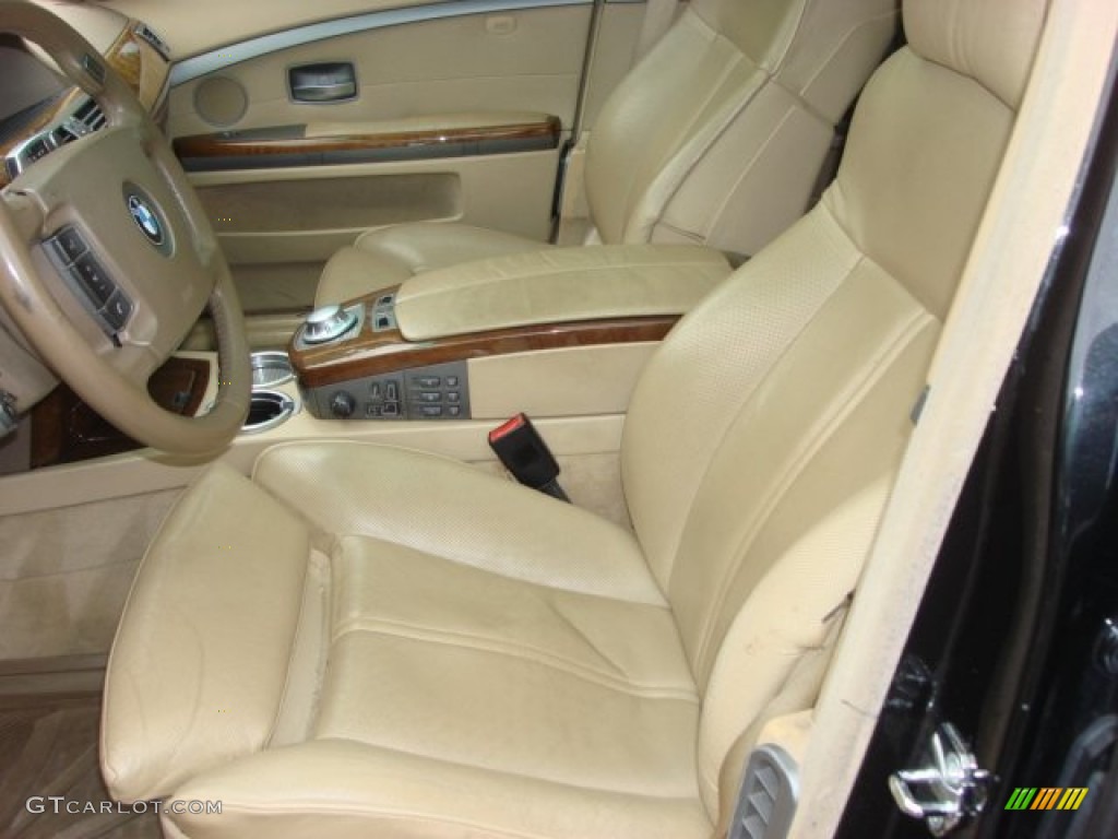 2002 7 Series 745i Sedan - Jet Black / Beige III photo #9