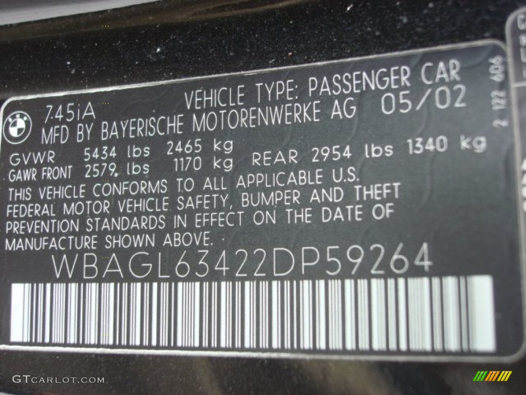 2002 7 Series 745i Sedan - Jet Black / Beige III photo #21