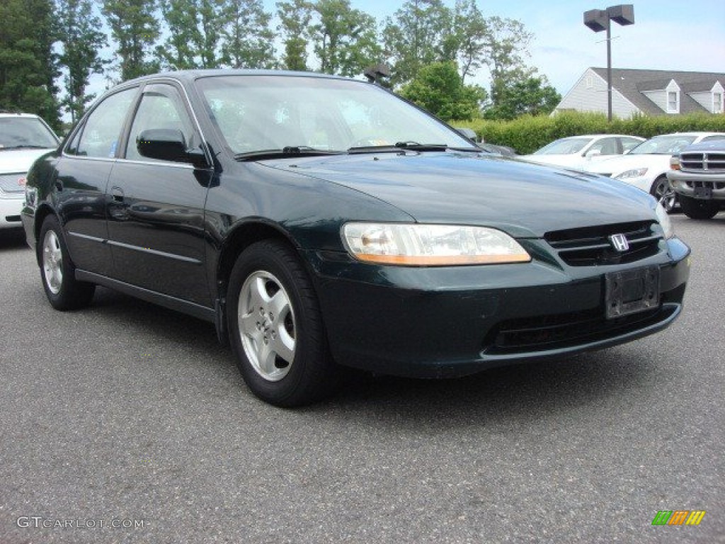 2000 Accord EX V6 Sedan - Dark Emerald Pearl / Ivory photo #1