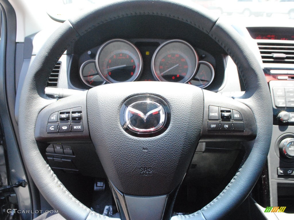 2011 Mazda CX-9 Touring Black Steering Wheel Photo #65523233