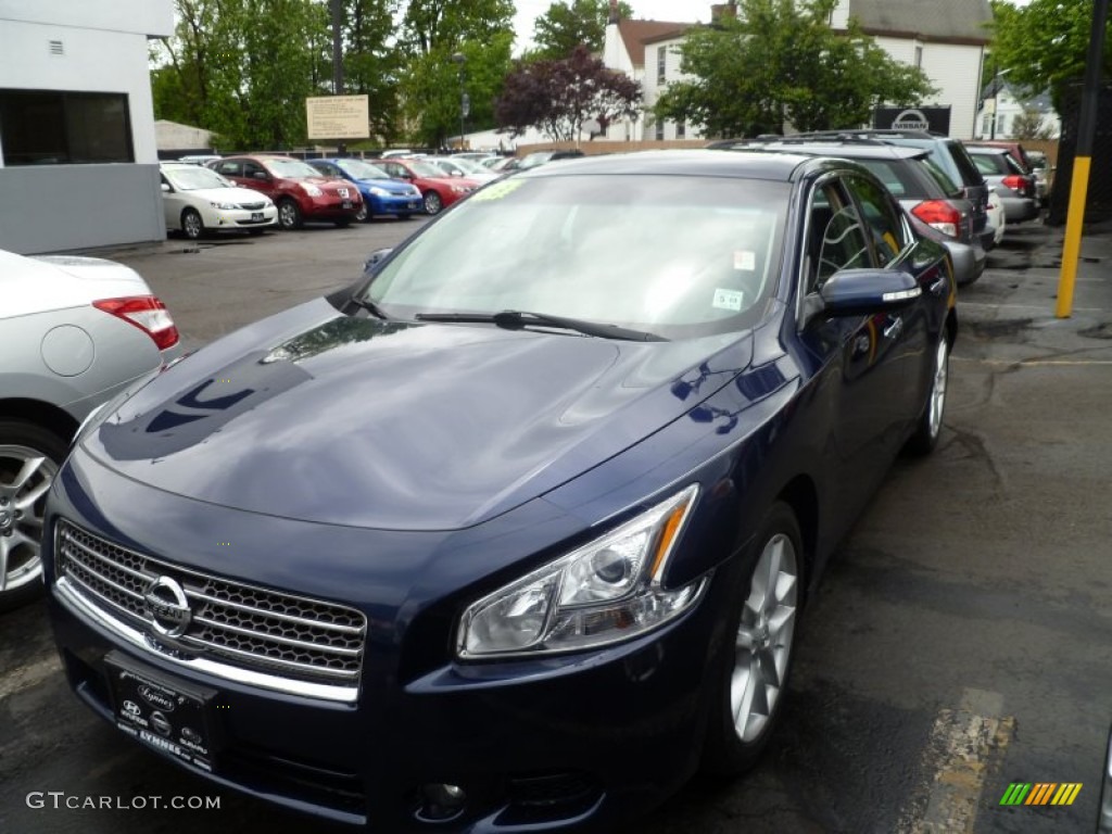 2009 Maxima 3.5 SV - Navy Blue Metallic / Charcoal photo #1