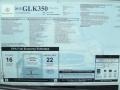 2012 Mercedes-Benz GLK 350 Window Sticker