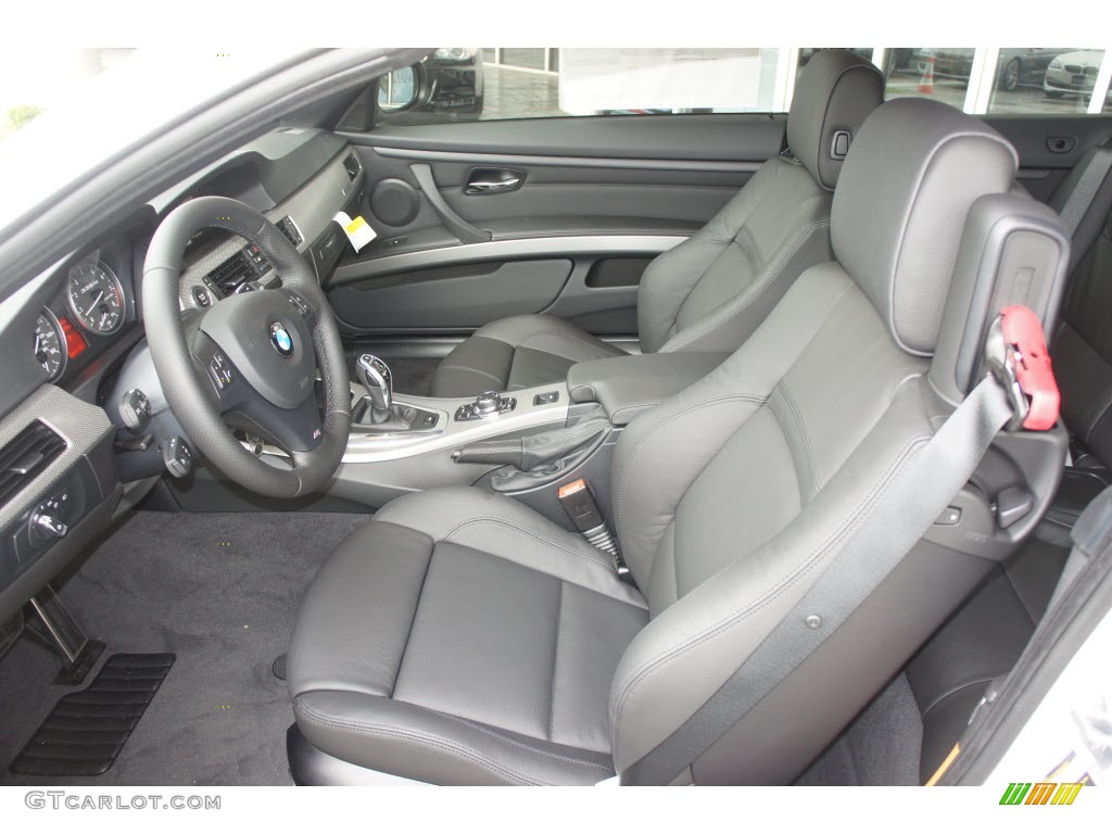 Black Interior 2012 BMW 3 Series 335is Convertible Photo #65526467