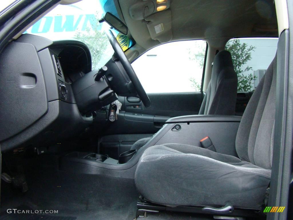 2003 Dakota SXT Quad Cab 4x4 - Black / Dark Slate Gray photo #9