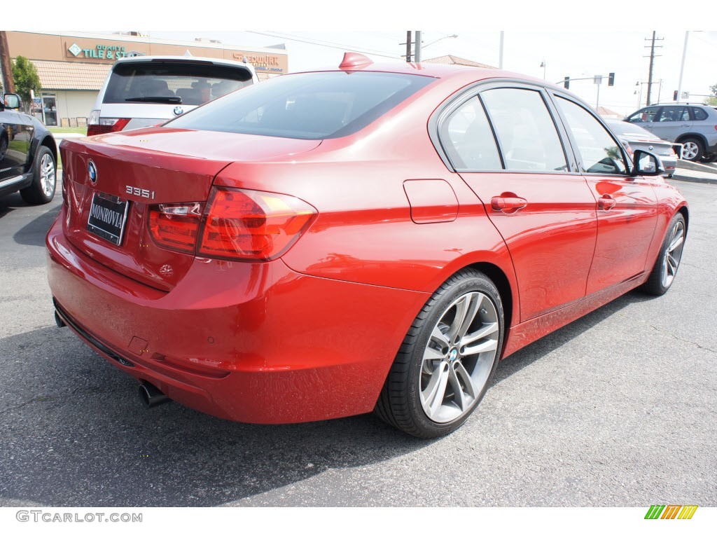 2012 3 Series 335i Sedan - Melbourne Red Metallic / Black/Red Highlight photo #2