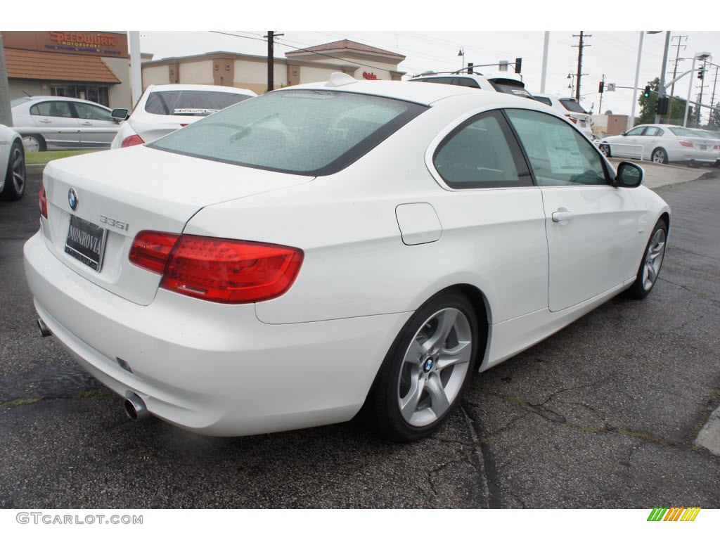 2012 3 Series 335i Coupe - Alpine White / Black photo #2