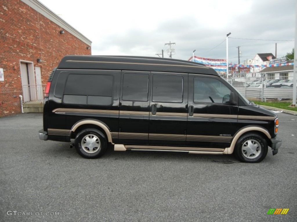 1999 Express 1500 Passenger Conversion Van - Black / Neutral photo #4