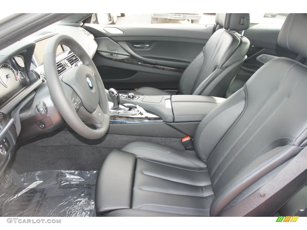 Black Nappa Leather Interior 2012 BMW 6 Series 650i Coupe Photo #65530658