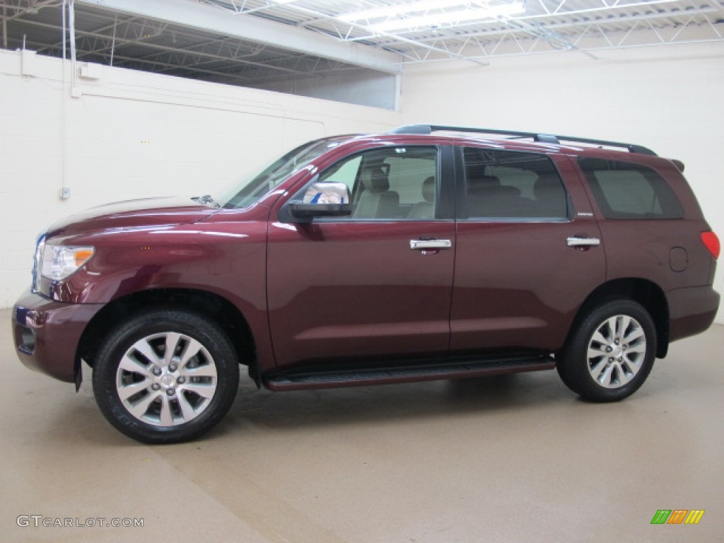 Cassis Pearl Red 2011 Toyota Sequoia Limited 4WD Exterior Photo #65531045