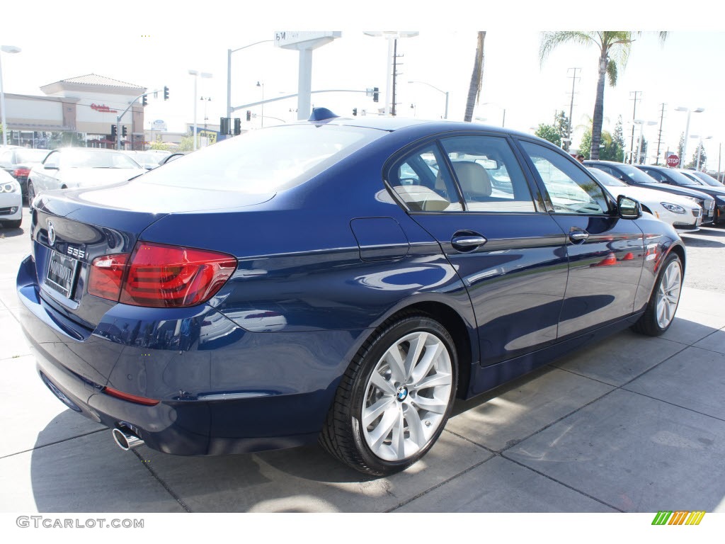 2012 5 Series 535i Sedan - Deep Sea Blue Metallic / Venetian Beige photo #2