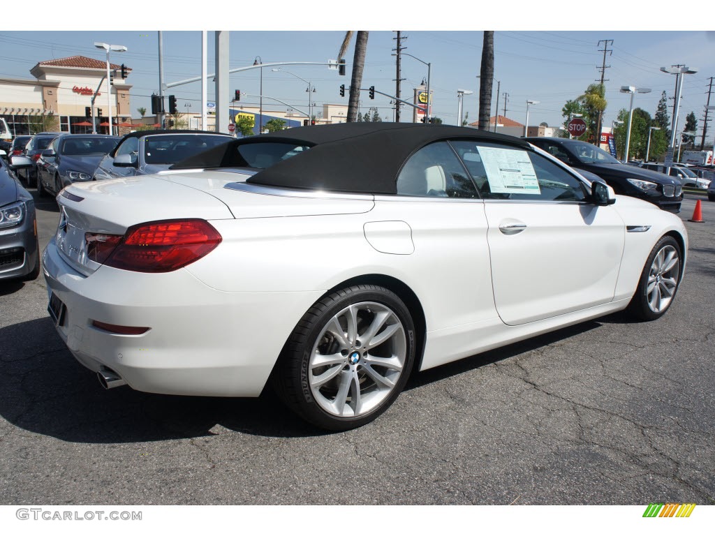 Mineral White Metallic 2012 BMW 6 Series 640i Convertible Exterior Photo #65532155