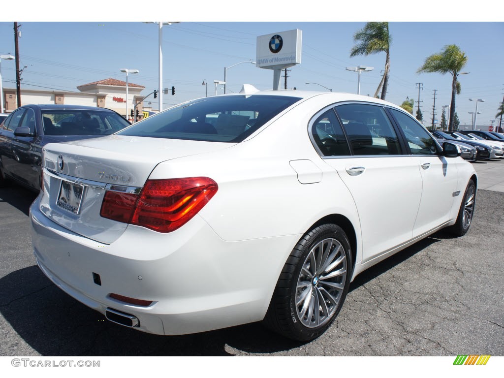 2012 7 Series 740Li Sedan - Mineral White Metallic / Black photo #2