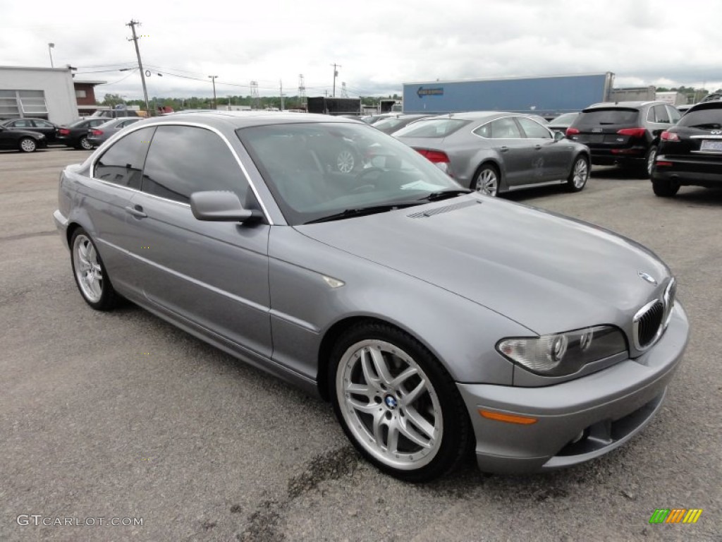 2004 3 Series 330i Coupe - Silver Grey Metallic / Black photo #5