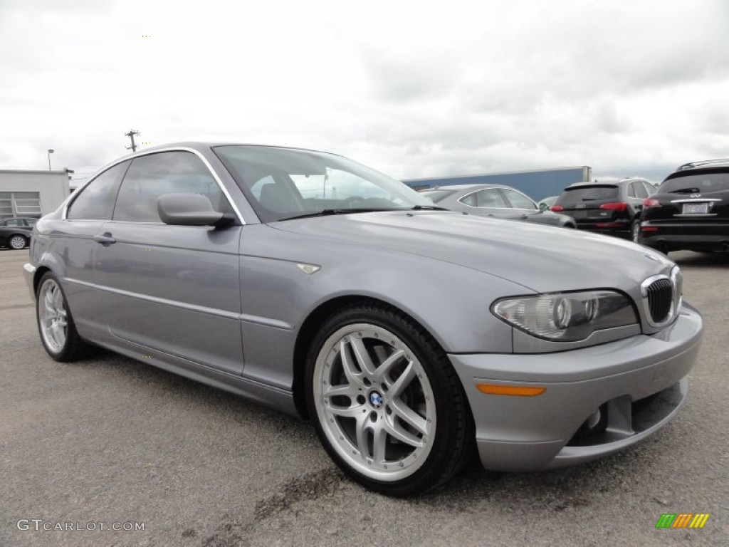 2004 3 Series 330i Coupe - Silver Grey Metallic / Black photo #6