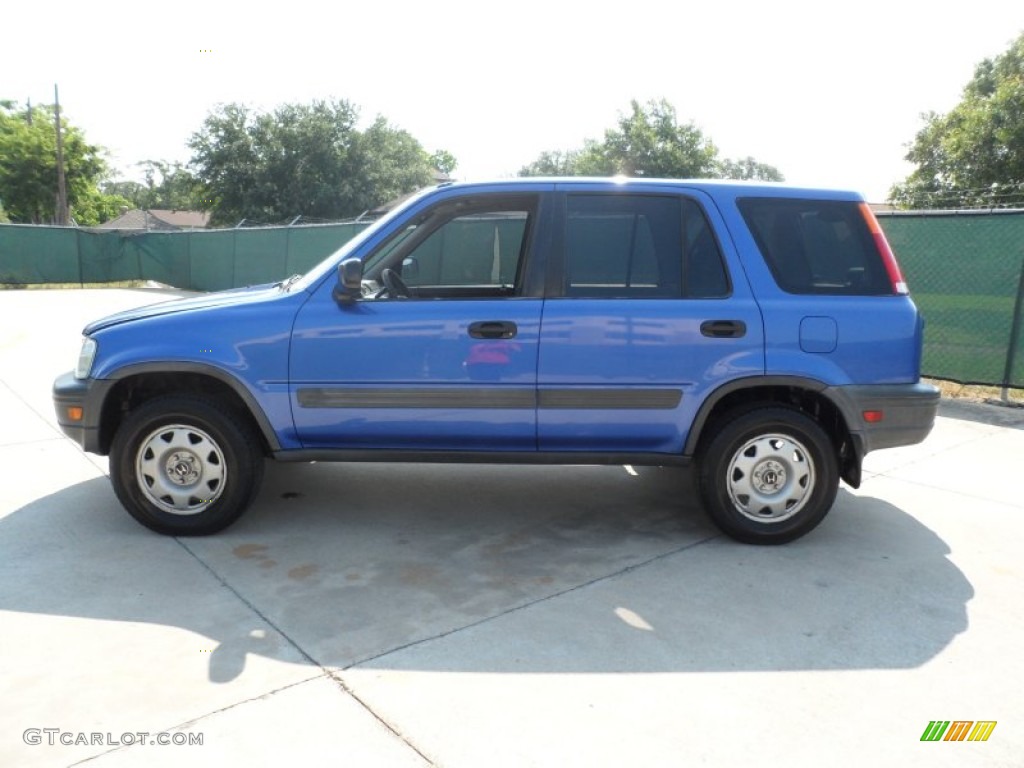 2001 CR-V LX - Electron Blue Metallic / Dark Gray photo #6