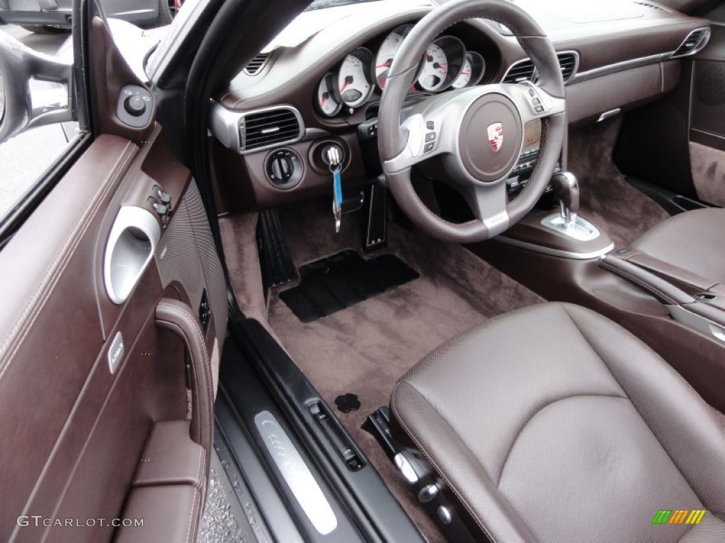 Cocoa Natural Leather Interior 2009 Porsche 911 Carrera S Cabriolet Photo #65536281