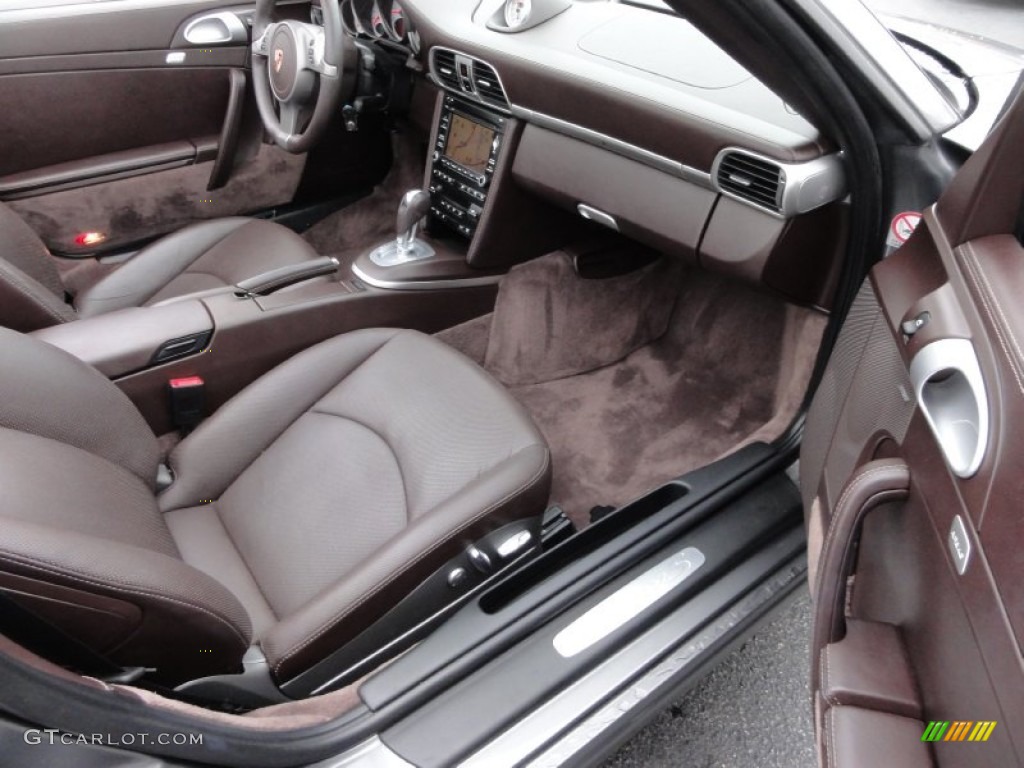 Cocoa Natural Leather Interior 2009 Porsche 911 Carrera S Cabriolet Photo #65536332